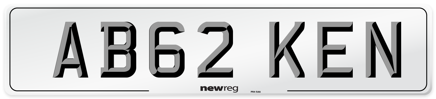 AB62 KEN Number Plate from New Reg